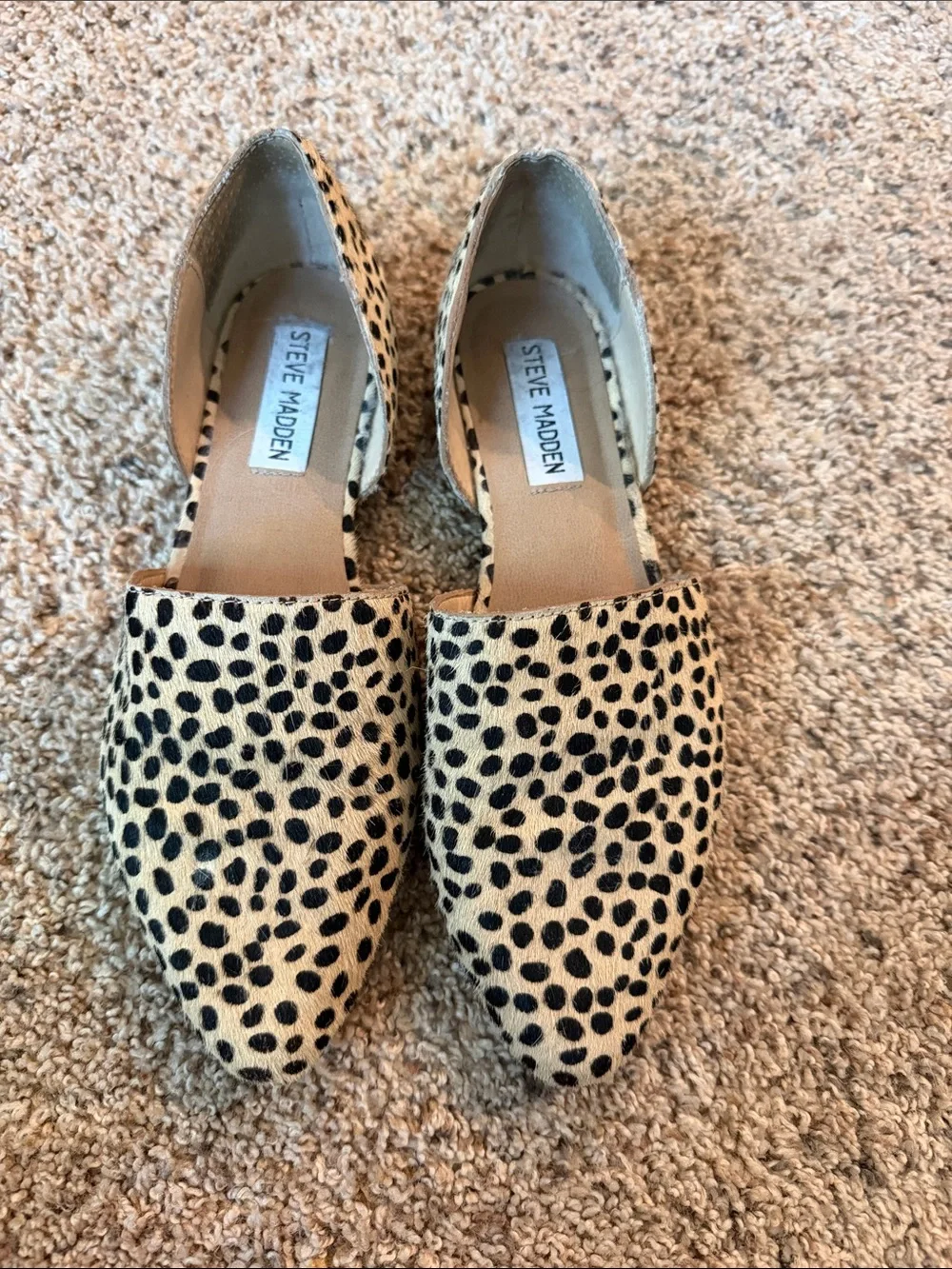 Steve Madden Leopard-Print Slip-On Flats - Black & Cream - Picture 4 of 6